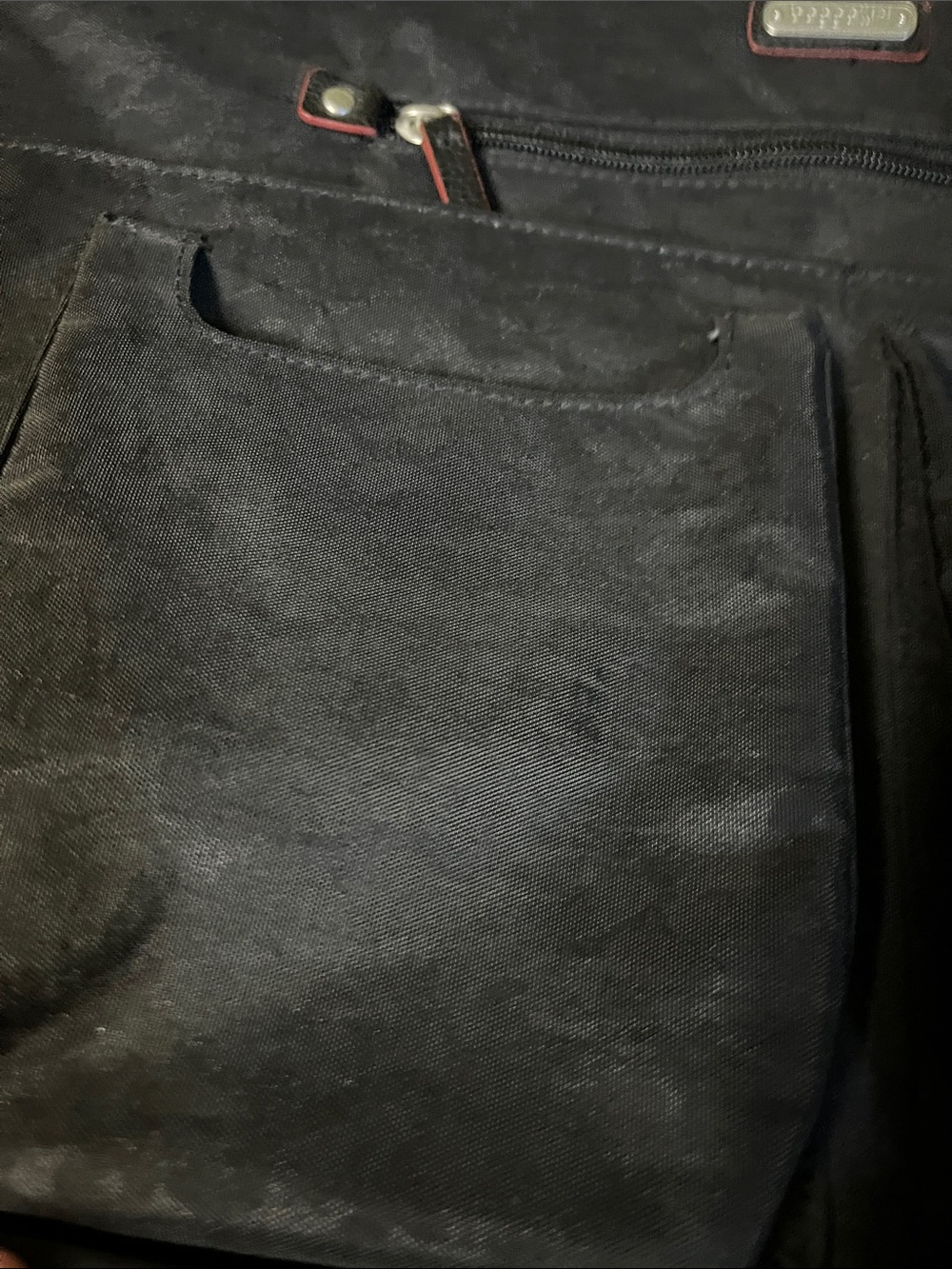 Baggallini Black Nylon Crossbody Tote with Front Pockets - Picture 5 of 8